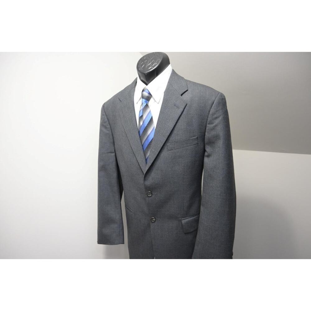 Chaps Ralph Lauren Wool Dark Gray 2 Piece Suit Pants Jacket Mens Sz 34 x 30 41 R